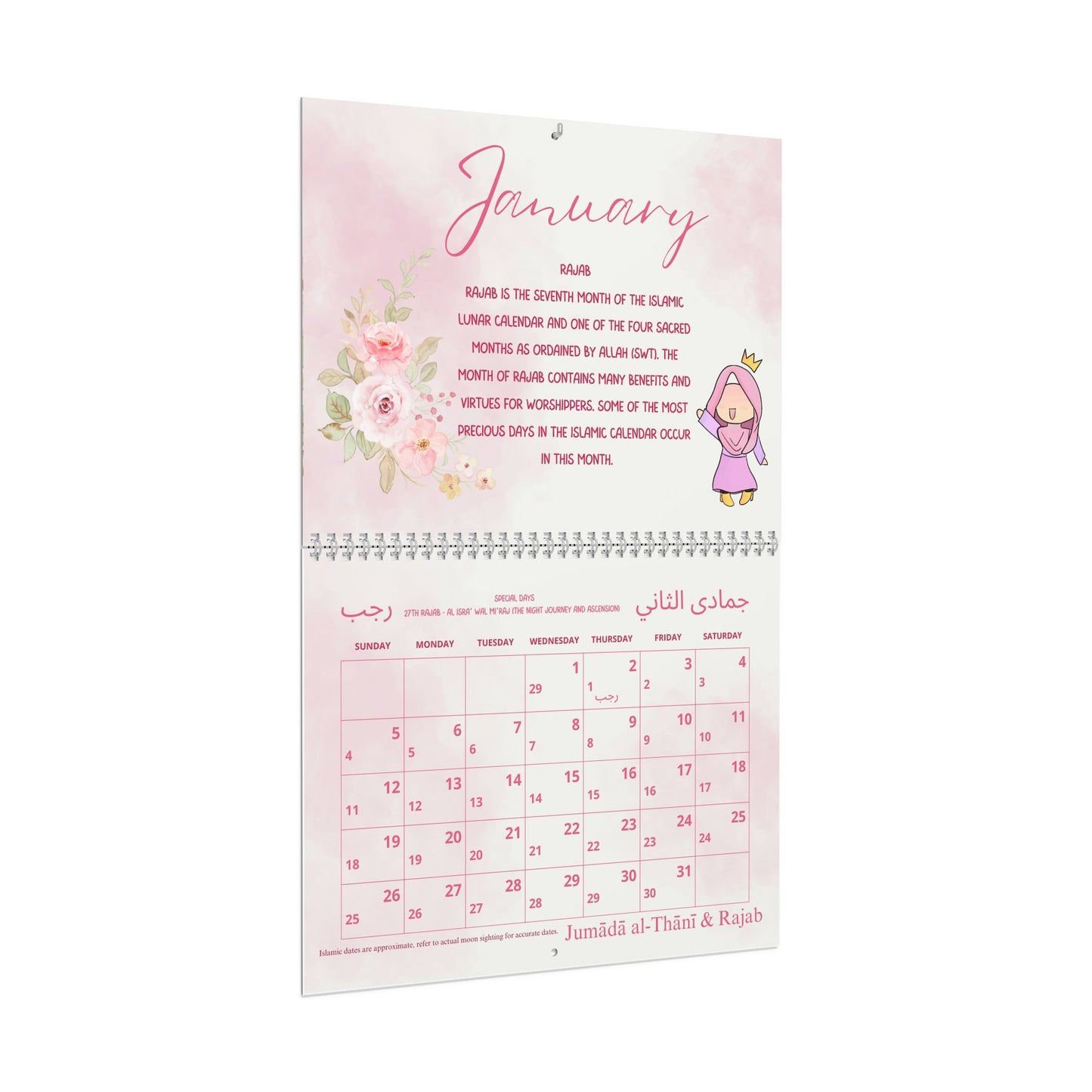 Islamic Calendar - 2025 The Hijabi Hues with Islamic Months and Special Dates