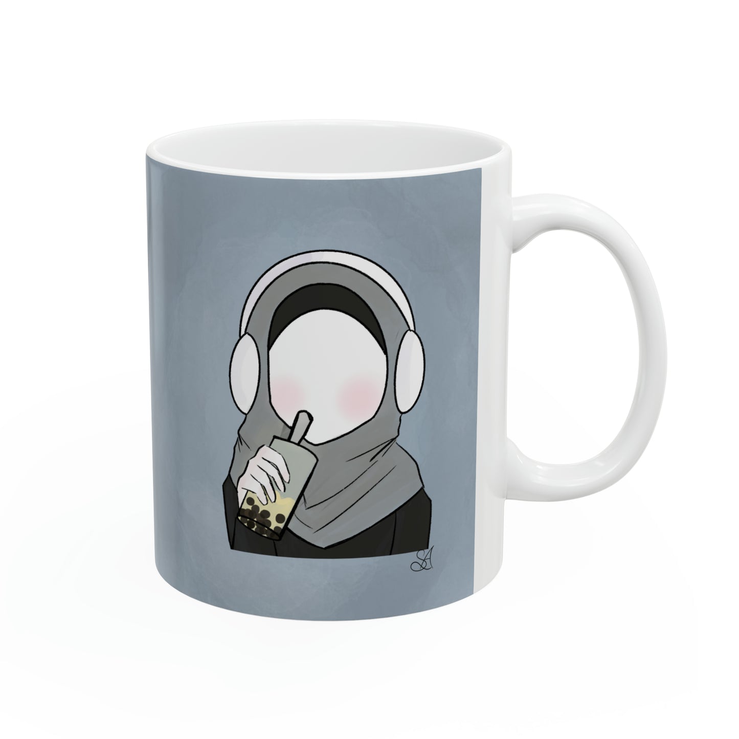 Israa Ceramic Glossy Double-Sided Mug