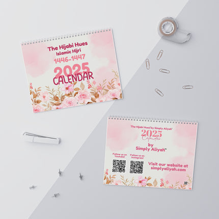 The Hijabi Hues Islamic 2025 Calendar with Characters and Islamic Months